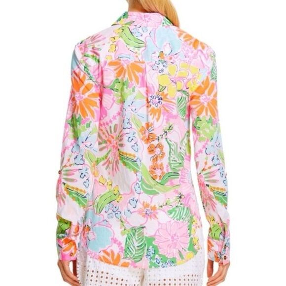 Lilly Pulitzer for Target Nosey Posey Floral Button Down Blouse - S - Picture 2 of 5